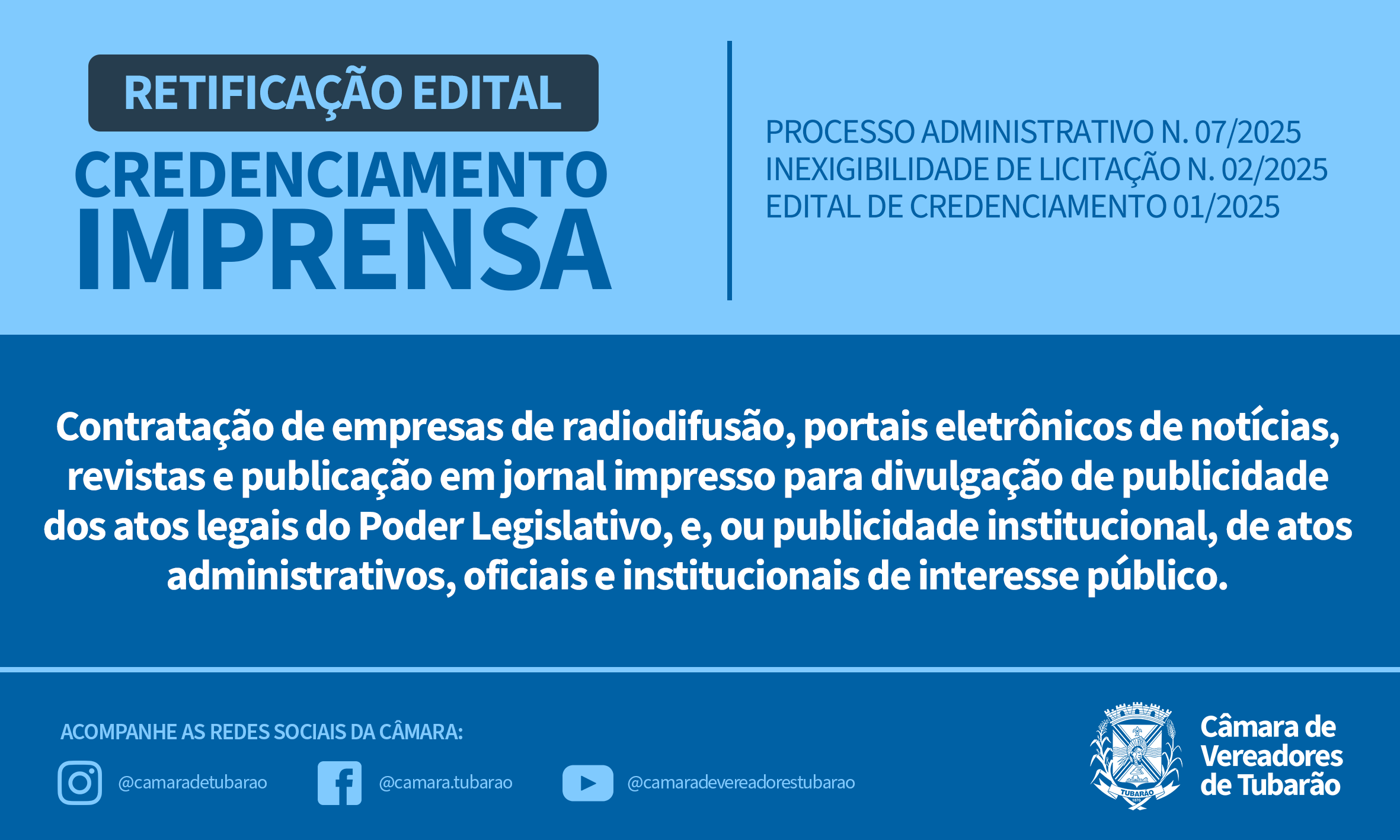 Retificação Edital Credenciamento 01/2025